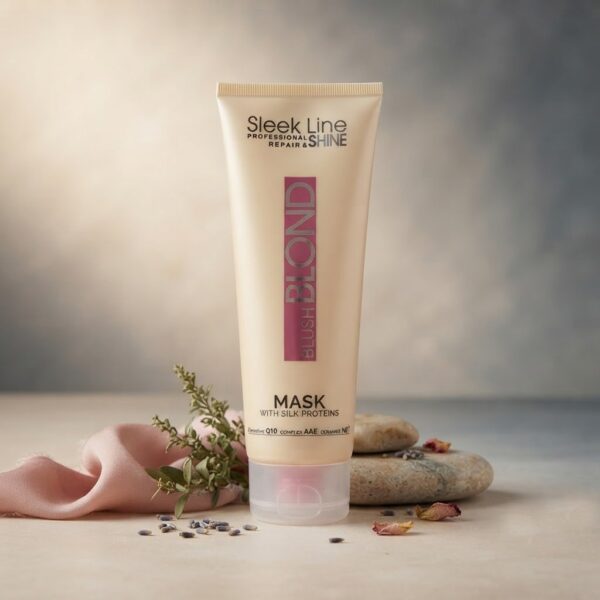 Maska regenerująca do włosów blond Sleek Line Repair & Shine Blush Blond –(Pojemność - 250 ml)