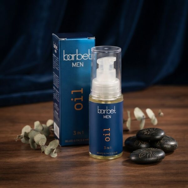 Barbet Men Olejek 3 w 1 do Brody, Twarzy i Włosów (Pojemność: 30 ml)