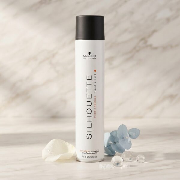 Schwarzkopf Professional Silhouette Pure Formula Invisible Hold Hairspray Lakier do włosów z niewidoczną formułą o elastycznym utrwaleniu i pojemności 750 ml