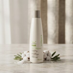 Versum Elements Natural Volumizing Shampoo Szampon zwiększający objętość z mleczkiem bawełnianym – Profesjonalny szampon do włosów cienkich i delikatnych pH 4.0-5.0 o pojemności 300 ml