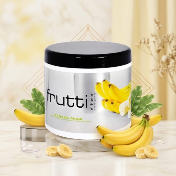 Frutti di Bosco Professional Banana Mask – Odżywczo-Wygładzająca Maska do Włosów o Zapachu Bananowym 1000ml