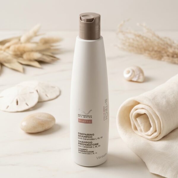 Versum Easy Tech B-Tech Preparing Shampoo – Szampon Przygotowujący z Ceramidami I, III, VI (300 ml)